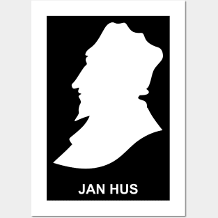 The Silhouette Christian reformer and preacher Jan Hus Posters and Art